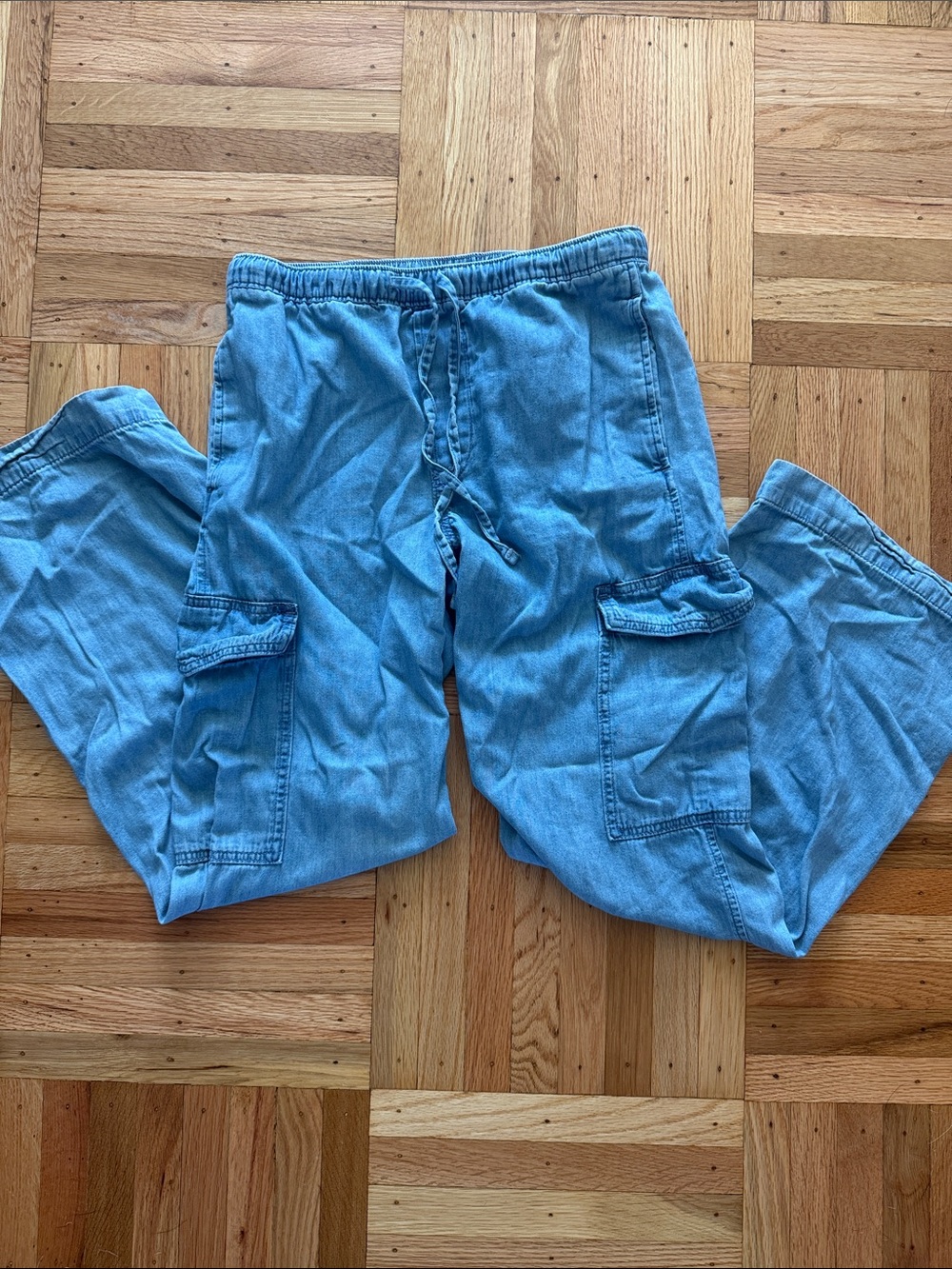 GAP Light Blue Women’s Cargo Jogger Baggy Jean Pants
